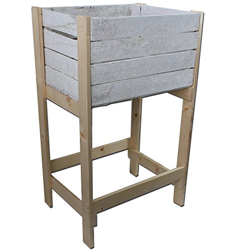 Hochbeet aus verschiedenen alten Obstkisten von Cronenwerth © (Hochbeet mit Holzkiste Farbe weiß) - 2