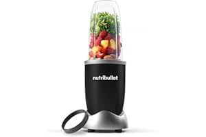 ‎NUTRIBULLET nutribullet Pro, 900 Watt Leistung, Einfach und schnell in der Anwendung, Kompakt, Leicht zu reinigen, Mit 700 ml Becher, Smoothiemixer, Smoothie Maker, Elektrischer Mixer, NB904B, Schwarz