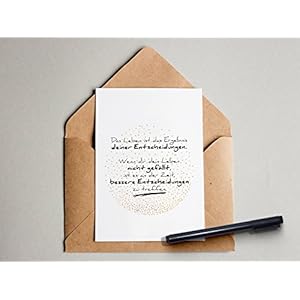 Entscheidungen Grußkarte mit Gold-Imitation