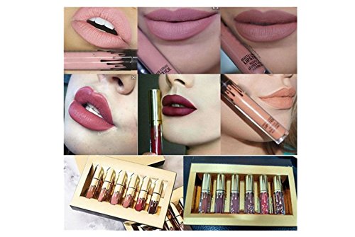 Photovie 6 Stück Lippenstifte Liquid Matt Lip Gloss Dauerhaft Lip Liner Lippen Make up Werkzeug - 3
