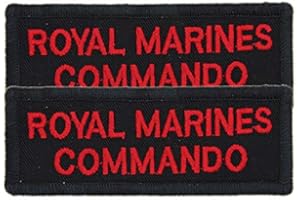 Official Issue FRMU Royal Marine Commando Shoulder Titles Hook and Loop