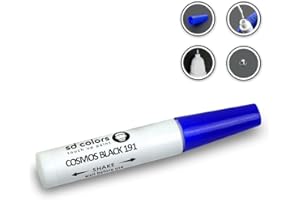 SD COLORS 12ml Pintura de Retocar con Pincel - Cosmos Black (191) - Compatible con Mercedes - Reparación de Arañazos, Desconchados y Pintura
