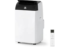 PORTOALEGRE Condizionatore d'aria portatile da 10000BTUs 3 in 1, Deumidificatore 30L/giorno, Raffrescatore, Ventilatore con 3 Velocità, Display Digitale e Telecomando, Timer 24 Ore per Case e Stanze