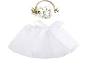 Nishine Falda Tutu con Malla de Tul para niñas con Juego de Roles de Ropa con Capucha de Flores