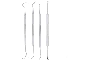 MEROURII 4Pcs Pinceau de Nettoyage pour Pistolet,Double Tête Crochet de Brosse de Tuyau en Acier Inoxydable Brosses Métalliques pour Nettoyage des Scories Rouille Soudure