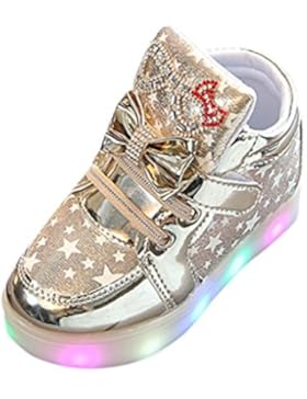 IMJONO Baby Mädchen Jungen Lauflernschuhe Sneaker LED Beleuchten Oben Leuchtende