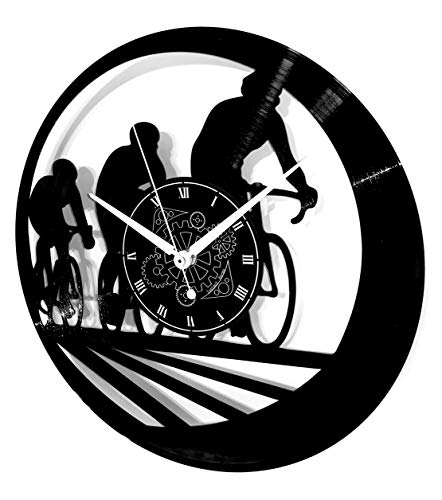 Instant Karma Clocks Horloge Murale en Vinyle Idée Cadeau Sport Vélo Tour de France Cyclisme d'Italie Vintage Handmade