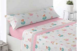 ENCA Valentina Home Juego de sábanas Verano, microfibras 3 Piezas Infantil, Dibujos Tacto Extra Suave. (Talla: Cama 90). (Bailarinas)