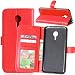 Produktbild Nancen Compatible with Handyhülle Meizu PRO 5 (5.7 Zoll) Lederhülle Style Acht Farbe Weich PU Flip Case Ledertasche/Schutz Etui, Karten Slot Foto Wallet Hülle