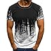 Produktbild Herren T-Shirt, Sunday 2018 Mode Persönlichkeit Männer Casual Schlank Kurzarm Shirt Top Solide Patchwork Bluse Kurze Shirt Sommer (XXXL, Weiß2)