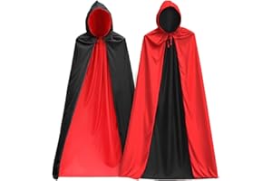 Bluelves Peleryna z kapturem, uniseks, peleryna na Halloween dla dorosłych, kostium wampira, kostium na Halloween (różowa, S)