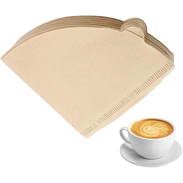 Filtres à Café Papier 40 Pièces - Format 02 (120x115mm) - Pour Cafetière V60 Et Machines à Filtre - Naturel Et Biodégradable