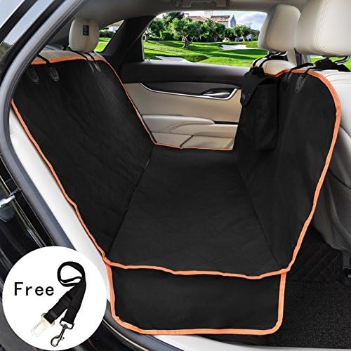 Dog Seat Cover and Hammock Adjustable Seat Anchor Protector can be Washed General Pet Car Seat Protector Adjustable Dog Seat Belt, Universal for all Cars, Trucks, SUV