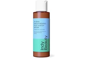 2% BHA Liquid Exfoliant 100ml - Face Exfoliating Peel Evens Skin Tone, Fights Blackheads & Enlarged Pores - Salicylic Acid & Hyaluronic Acid - Prevents Breakouts - Combination/Oily Skin - Indy Beauty