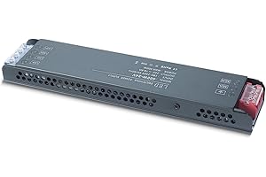 SUCIKORIO 240V to 24V Transformer, 400W LED Driver Ultra Slim 240V AC to 24V DC 16.6A Quiet Low Volt Power Supply Constant Voltage Driver Adapter for LED Strip Lights, Garden Light, Wall Lamp