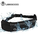 Sport Hüfttasche , Ubegood Sport Gürteltasche Bauchtasche Hüfttasche mit Kopfhöreranschluss und Reflexstreifen für Laufen, Wandern, Reiten für iPhone 7/7 Plus / Samsung Galaxy S7/S7 edge bis zu 5,5 Zoll usw (Schwarz)