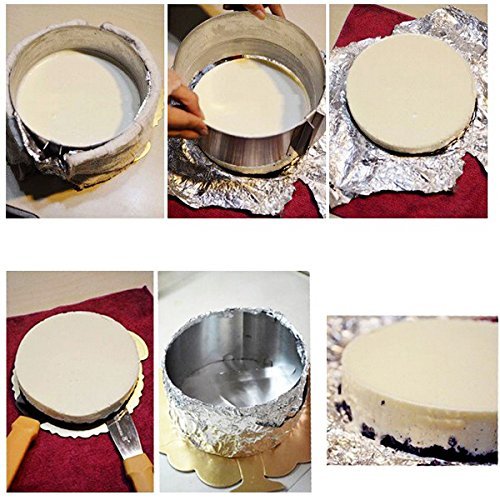 ONEDONE Edelstahl 6 zu 12 inch verstellbar Mousse Ring Kuchen Backform Form Tortenring Rahmen Kuchenform Kuchenring Backrahmen Kuchenrahmen Tortenform mit Skala - 6