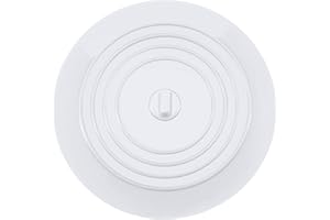 tifanso Silicone Tub Stopper Recyclable Bathtub Drain Stopper Upgraded Drain Plug Cover for Bathrooms and Laundries Kitchen Universal Use 6 inches (1*White)