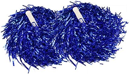 1 Pair Cheerleading Pom Poms Hen Party Fancy Dress--6 Shiny MetalicColours (0.025kg/pc)