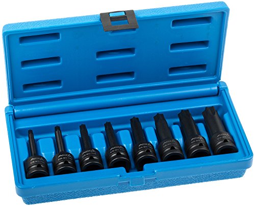 Torx Schlagschrauber Steckschlüssel Satz 1/2" T30 T40 T45 T50 T55 T60 T70 T80 Schlagschraubernüsse T-Profil Schlagnüsse Kraftnüsse Kraft Torxnüsse Langnüsse Steckschlüsseleinsätze Nüsse Stecknüsse Steckschlüsselsatz Nusssatz
