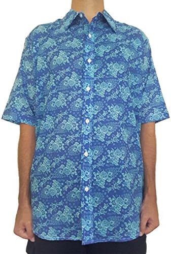 Bent Banani Floral Men's Shirts - popple (Half Sleeve) (Large)