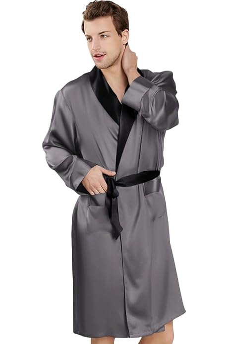 Mens Bathrobes Vulcanodon Mens Hooded Fleece Robe,Plush