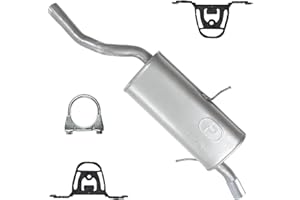 GENERIC Polmo Endschalldämpfer Auspuff Endtopf für BMW 3er E46 Limousine,Coupe 1.6 1.9