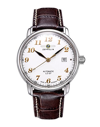 Zeppelin Herrenarmbanduhr LZ 127 Graf Zeppelin Automatik Leder braun 7656-1 Zeppelin Herrenarmbanduhr LZ 127 Graf Zeppelin Automatik Leder braun 7656-1