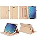 Produktbild ISIN Tablet Fall Serie Premium PU-Leder Schutzhülle für Samsung Galaxy Tab A 10.1 Zoll SM-T580 T585 FHD WIFI 4G LTE Android Tablet PC (Mehrere View Engel, Gold)