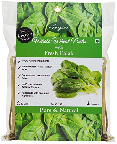 Aurgins Whole Wheat Palak Pasta, 150 g RS.199 (20.00% Off) - Amazon