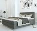 Produktbild SAM® Boxspringbett 180x200 cm Carmen, Stoff Grau, Nosag-Box, H3 Bonellfederkernmatratzen, 4 cm Topper