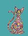 Produktbild Cute Colorful Millefiori Mosaic Kitty Cat Journal in Teal Green