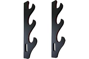 Z-fiber Supporto per spada Katana da parete, 1 paio di ganci regolabili Samurai, spada laser Demon Slayer, supporto per armi, supporta tutte le spade (cuscinetto a 3 livelli)