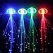 2x LED Hair Extensions Girls Gift Party Bag Clip Pony Tail Fiber Optic Light Up