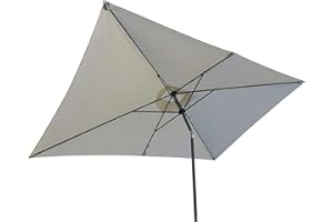 Pure Home & Garden Kurbelschirm 300x200 natur, mit UV-Schutz 40 Plus, Knicker und abnehmbarem Bezug