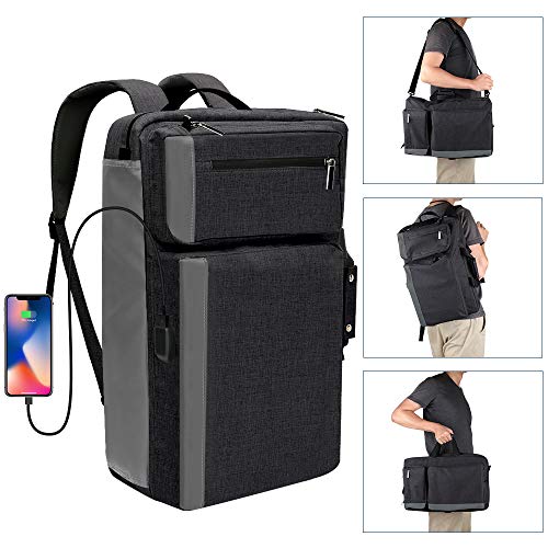 Preisvergleich Produktbild Laptop Rucksack Business Backpack Anti-Diebstahl Wasserdicht Rucksack Multifunktionale Tasche mit USB Charging Port für 15 Zoll Notebook Herren Damen Reise Camping Wandern Ausflug Outdoor (Schwarz)