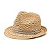 Produktbild DIMDIM mychome Sommer Sonnenhut mit handwork Kinder aus Stroh Sonnenhut für Jungen Mädchen, Boho-Fedora Hut Panama Hut Größe 54 cm, natur, 52-54CM