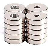Elsatsang 20pcs New 10x3mm Neodymium Disc Super Strong Rare Earth Magnets With Holes 3mm