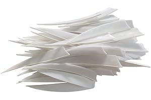 JIEXI HWYP Archery Fletches 4" turkey Feather Fletching Shield Shape Pack of 100