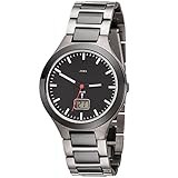 Armbanduhr - Herren Funk Funkuhr Titan mit Keramik Datum Herrenuhr Keramikuhr