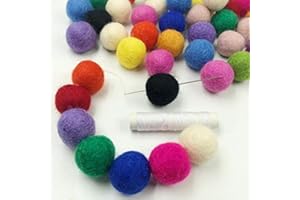 KOJOON Felt Boules de Laine Felt Garland Ballons 2cm 100pc Couleurs Mélangées Pom Poms Garland Party Décoration D'intérieur