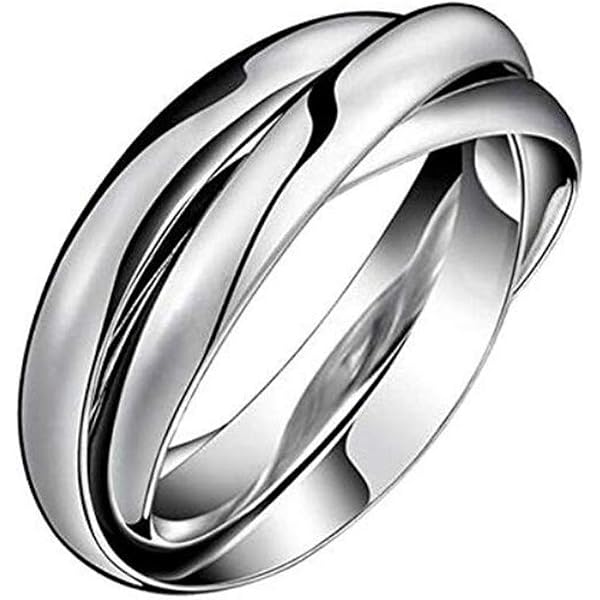 Anneau Femme En Acier Inoxydable - Noir, Rose Doré, Argent - Avec Zircon 3mm - Marque BlackAmazance - Taille Ajustable
