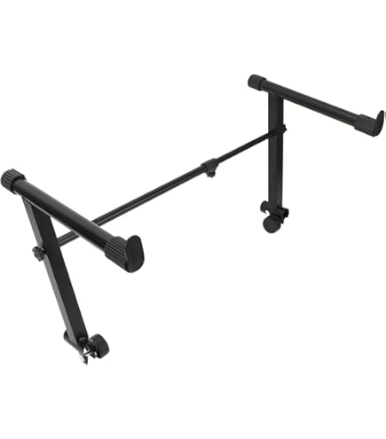QUIK LOK - Z/726L SUPPORTO A "Z" PER DUE TASTIERE, Due LIvelli Extra-Large, Regoilabile In Altezza, Secondo Piano Totalmente Regolabile, Colore Nero