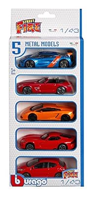 Bburago Maisto France 30007 Street Fire - Echelle 1/43 - Pack de 5 Voitures