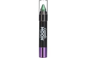 Cosmic Moon - Maquillaje Metálico de Barra de Pintura/ Crayón para el Cuerpo y la Cara - 3.5g - ¡Crea fácilmente diseños metálicos como un profesional! - Verde