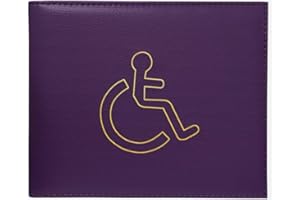 THEHOMEGALLERY THG® Disabled Blue Parking Badge Holder Protector Cover Wallet PU Leather New UK (Purple)