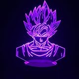 ✔ 【Efecto de visión 3D】Efecto de visión 3D - Magic Goku 3d lámparas LED reproducen trucos en tus ojos, es una placa de cristal guía de luz en la actualidad. Especialmente parece una verdadera luz nocturna 3D en la oscuridad o tomar una fotografía, la emoción de la visión será fuerte.