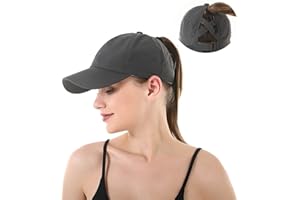 YAMEE Cappello da Baseball Donna Estate Pony cap, Berretto da Baseball da Donna a Coda di Cavallo, ponycap Asciugatura Rapida Cappello Cappello con Visiera(Circonferenza della Testa: 57-58 cm)