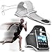 Produktbild Nokia Lumia 929 Icon Universal Sport Armbänder mit dem Fahrrad Radfahren Fitnessstudio Joggen abzugewöhnen Armband Case Cover & 3,5 mm-Buchse Ohrhörer Ohrhörer Kopfhörer (Weiß) von Fone-Case