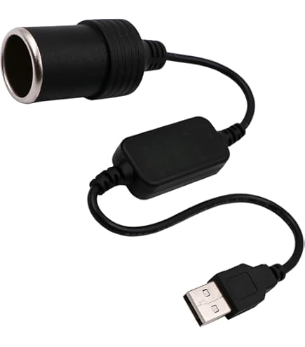 CERRXIAN 10 Pieds USB C mâle vers 12V Allume-Cigare de Voiture Step Up
